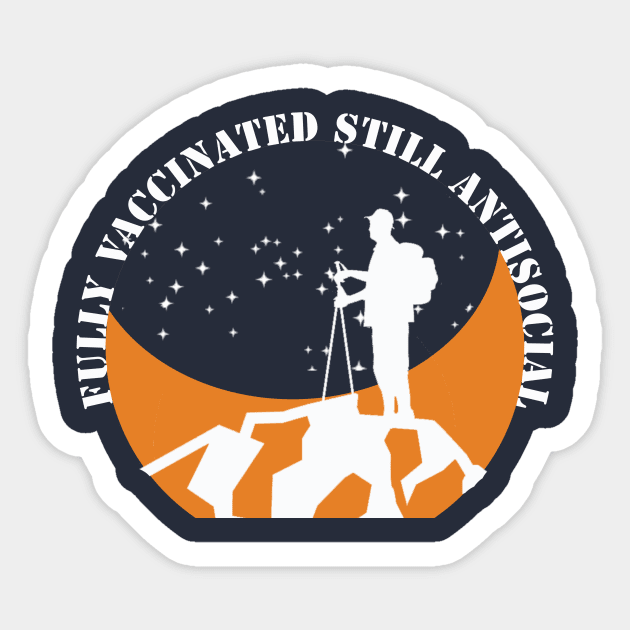 fully vaccinated but still antisocial, hiking, camping, adventure Sticker by The Bombay Brands Pvt Ltd